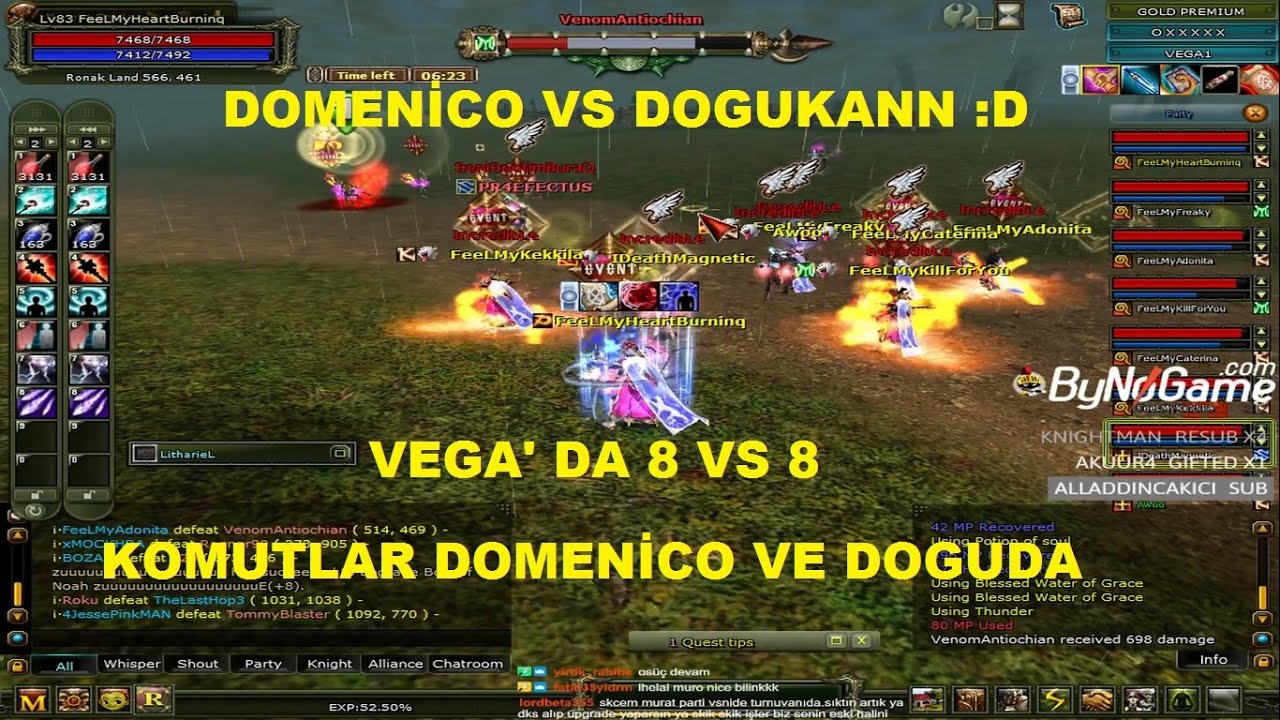 Domenico vs Dogukann 8 vs 8 Mage Charlara Girip Vs Atarlarsa :D - Knight Online