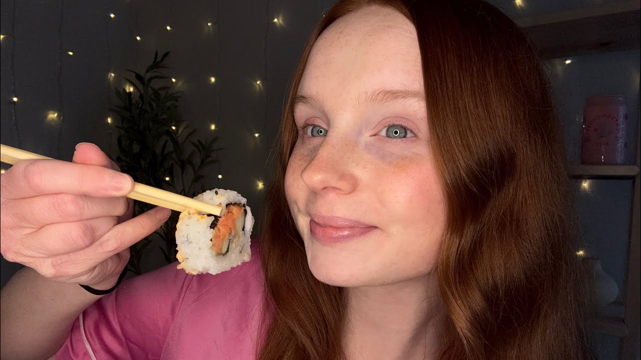 ASMR sushi mukbang 🍣 | eat lunch with me