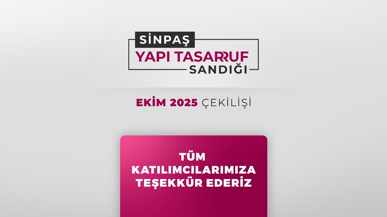 Sinpaş YTS 31 EKİM 2025  &Ccedil;ekilişi