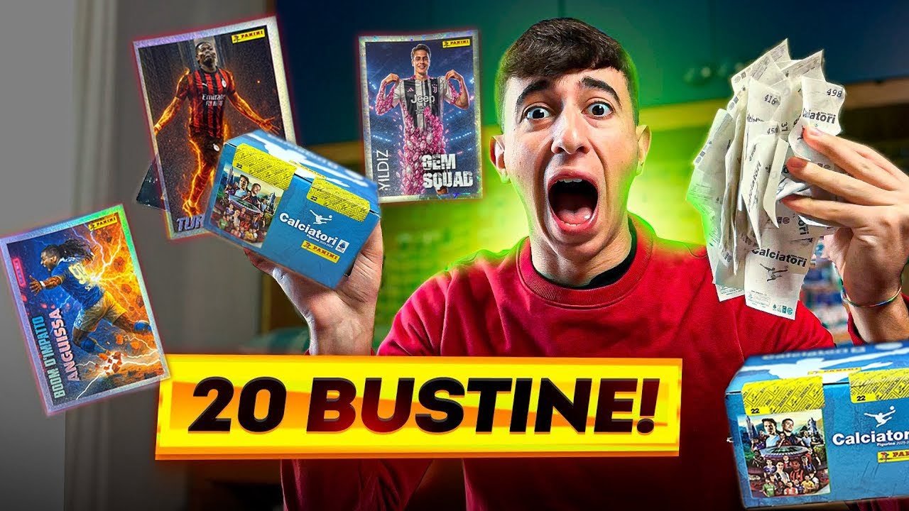 APERTURA 20 BUSTINE!!! Calciatori panini 2025-2026