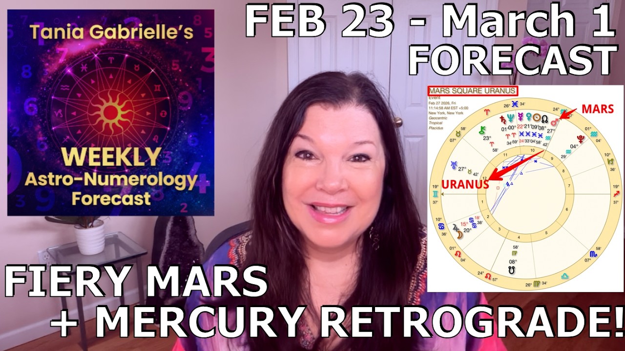 [Feb 23 - March 1] FIERY MARS + Mercury   Retrograde! Weekly Astrology Numerology Forecast
