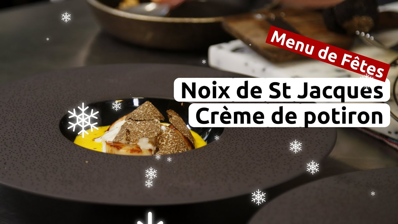Recette de fêtes : Noix de St Jacques & crème de potiron
