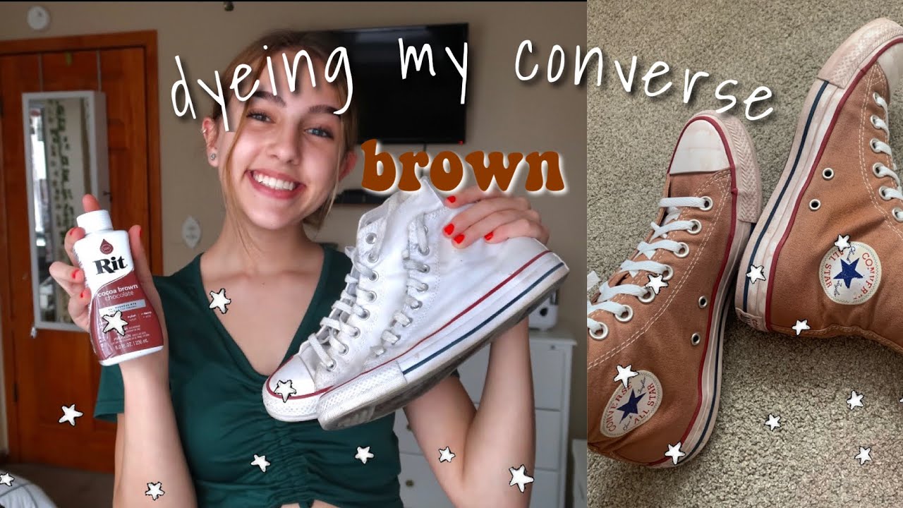 Красим свои кеды CONVERSE в коричневый цвет! | *Краска RIT* | Хлоя Рене
