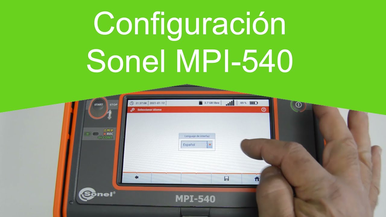 Configuración del auditor energético MPI540 de SONEL