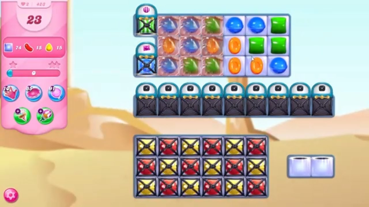 Candy Crush Saga LEVEL 423 NO BOOSTERS