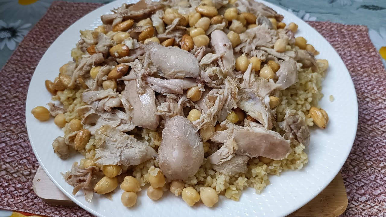 برغل بالحمص والدجاج من أطيب وصفات البرغل 😍