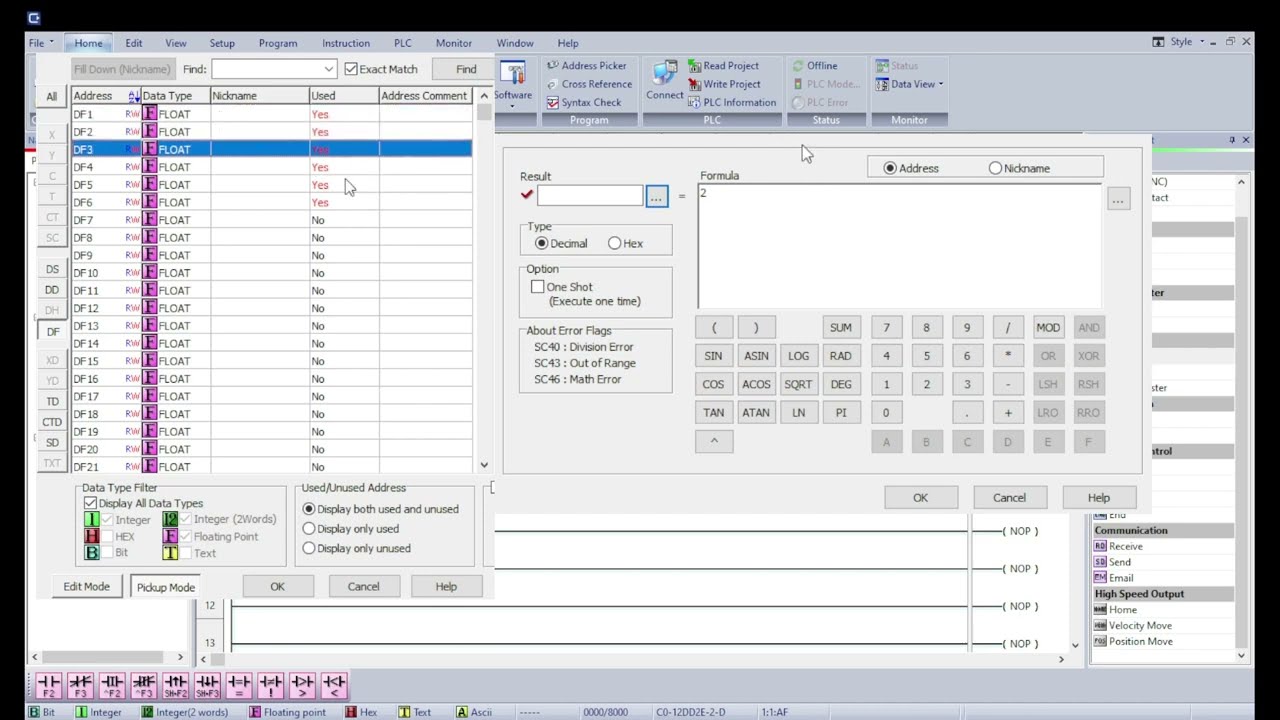 How to use analog out click plc