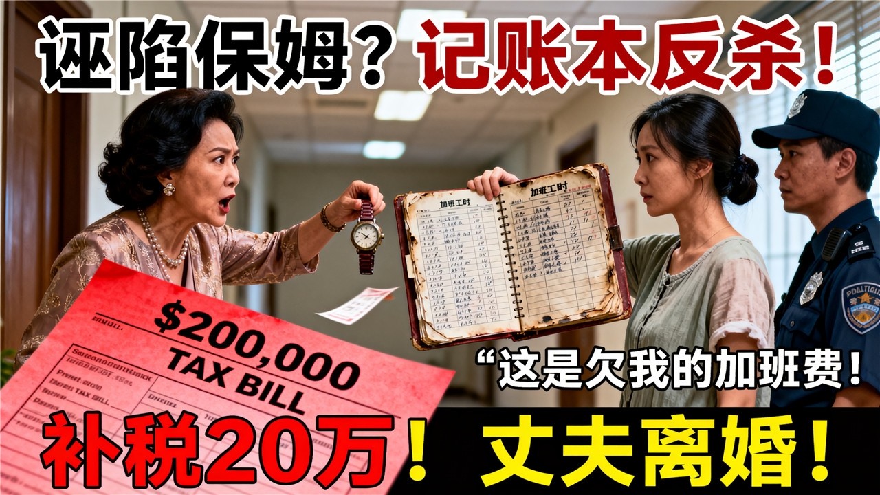 华人太太雇黑工保姆3年不报税，反手报警诬陷保姆偷表！保姆掏出记账本反杀：
