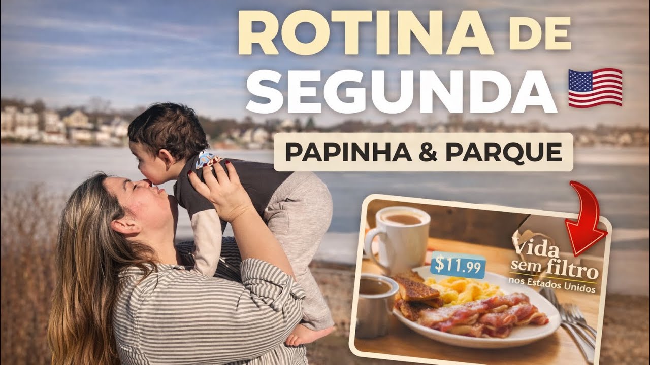 Rotina real de mãe nos EUA 🇺🇸 | papinha, café da manhã e parque no inverno quente
