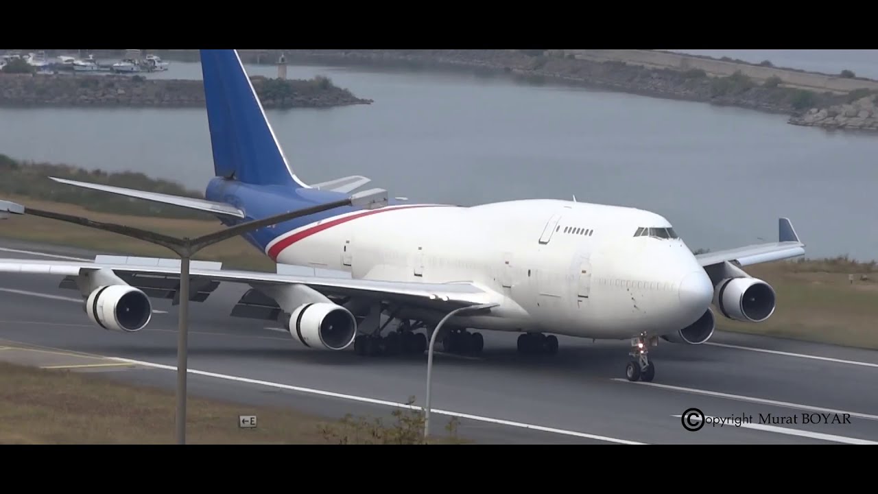 AWESOME LANDİNG TZX Airport / Boeing 747-412(BDSF) / AEROTRANS CARGO / Slow motion and Crazy Sound