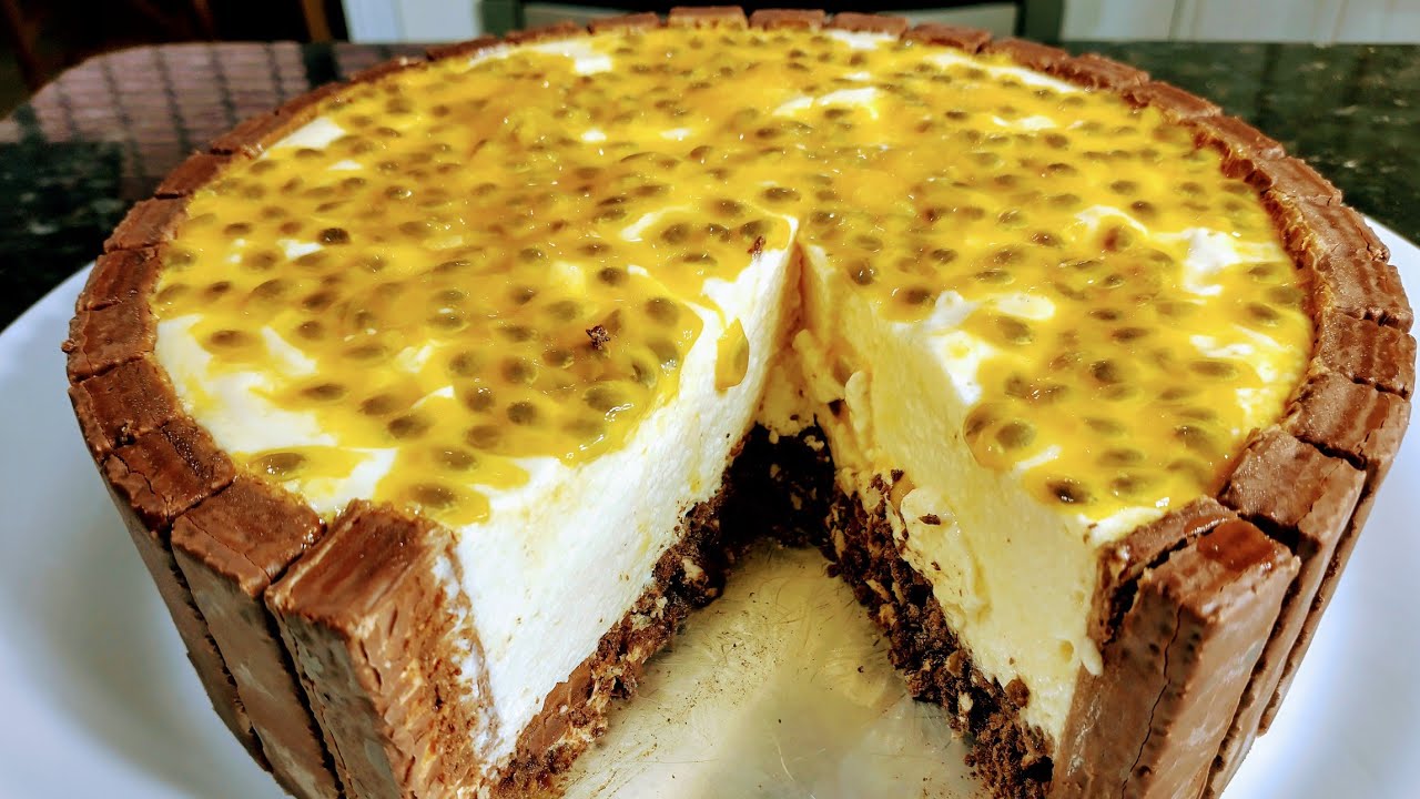 Torta de musse de Maracujá - com Bis deliciosa@receitinhasdafabirocha
