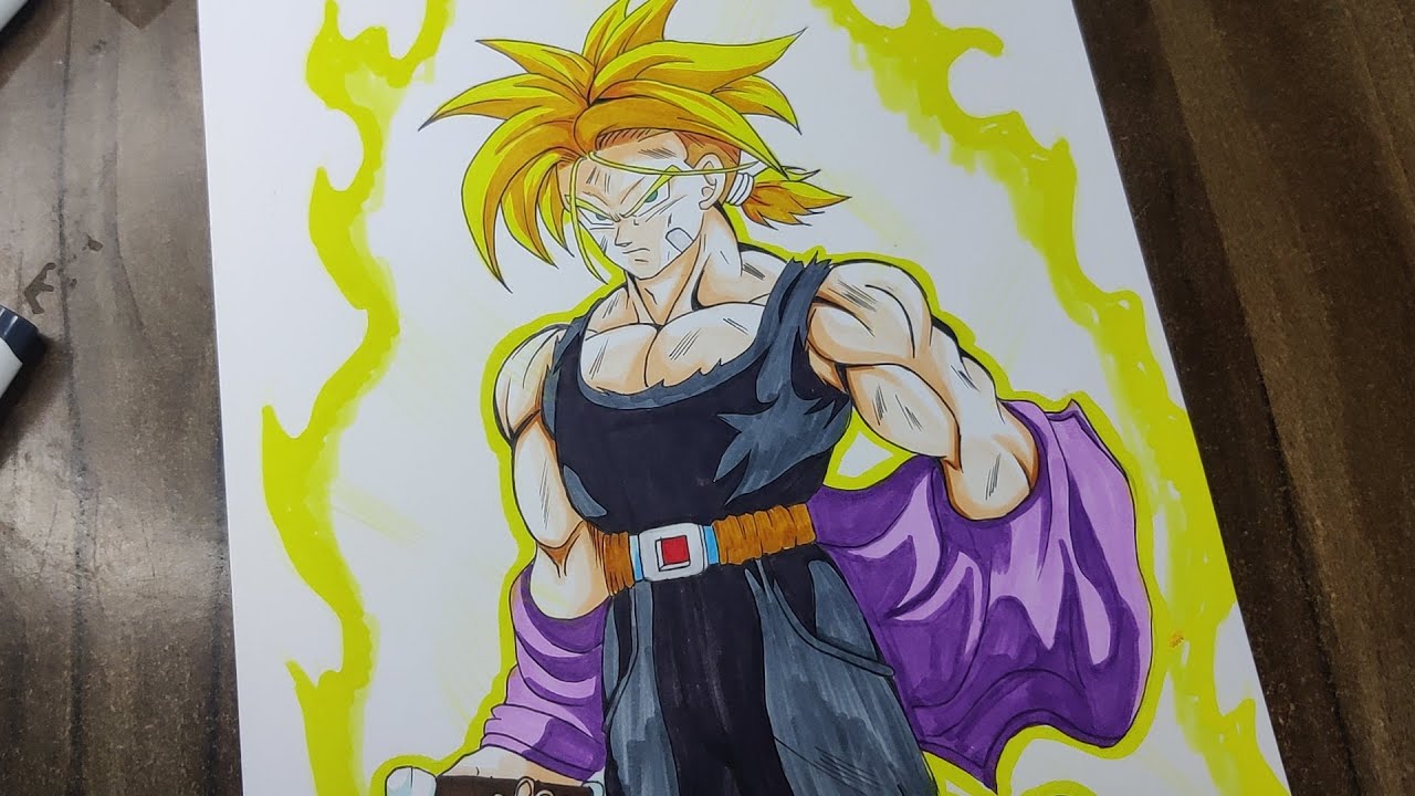 How to draw SSJ TRUNKS