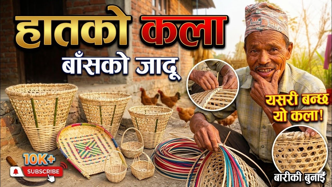 50 वर्ष देखि डोको बुन्दै बुबाले हेर्नुहोस् यस्तो राम्रो डोको तयार doko bundai