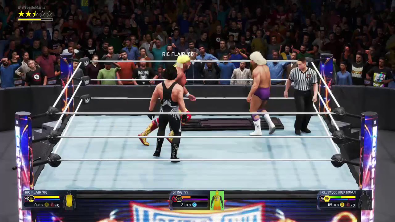 Sting vs. Ric Flair vs. Hulk Hogan (WWE 2K20)