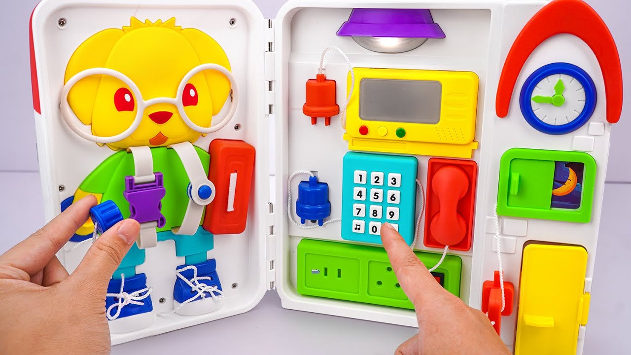 [🐰toy asmr🐰] Big Fidget Busy Board ASMR Satisfying with Unboxing 피젯보드 🔇No talking🔇| Review toys