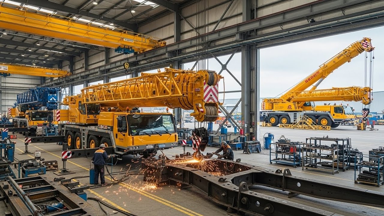Inside the Mobile Crane Factory: How Powerful Cranes Are Manufactured (Full Process)