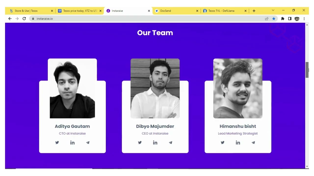 InstaDex on the Tezos ecosystem #defi #crypto #blockchain #XTZ #Tezos