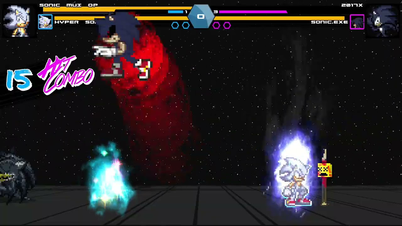 MUGEN Duo part 2 MUI Sonic OP Buff w Hyper Sonic OP