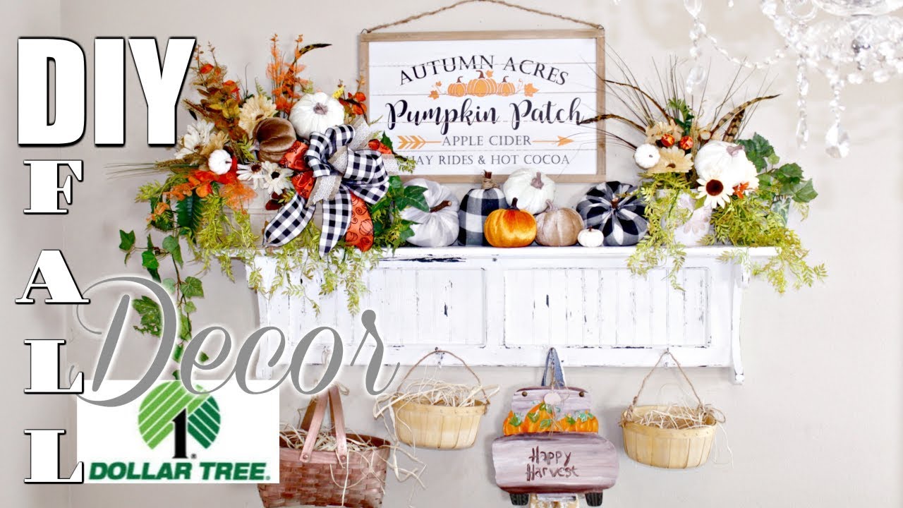 🍁6 DIY DOLLAR TREE DECOR CRAFTS TUTORIAL 2019 🍁
