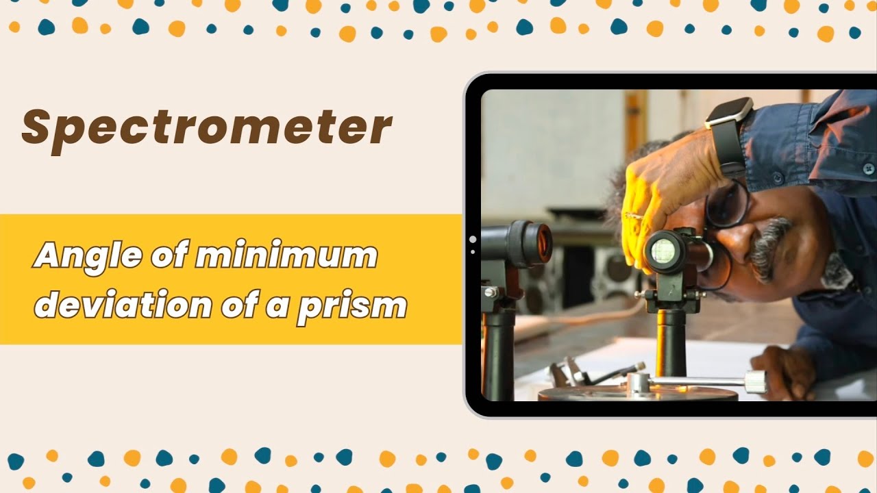 Angle of minimum deviation of a prism spectrometer 