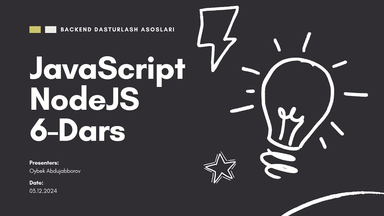 Backend Dasturlash Asoslari 6-Dars