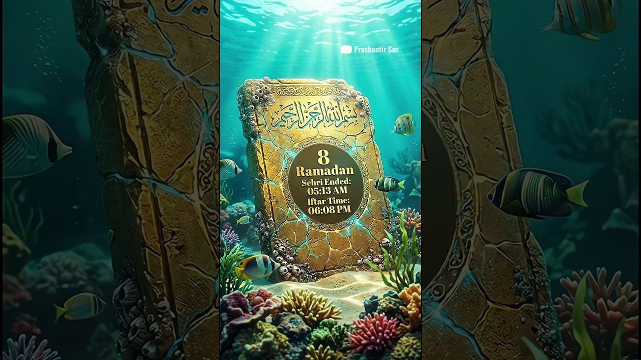 8 Ramadan Sehri & Iftar Time 🌙🌊 | Beautiful Islamic Reminder #Shorts
