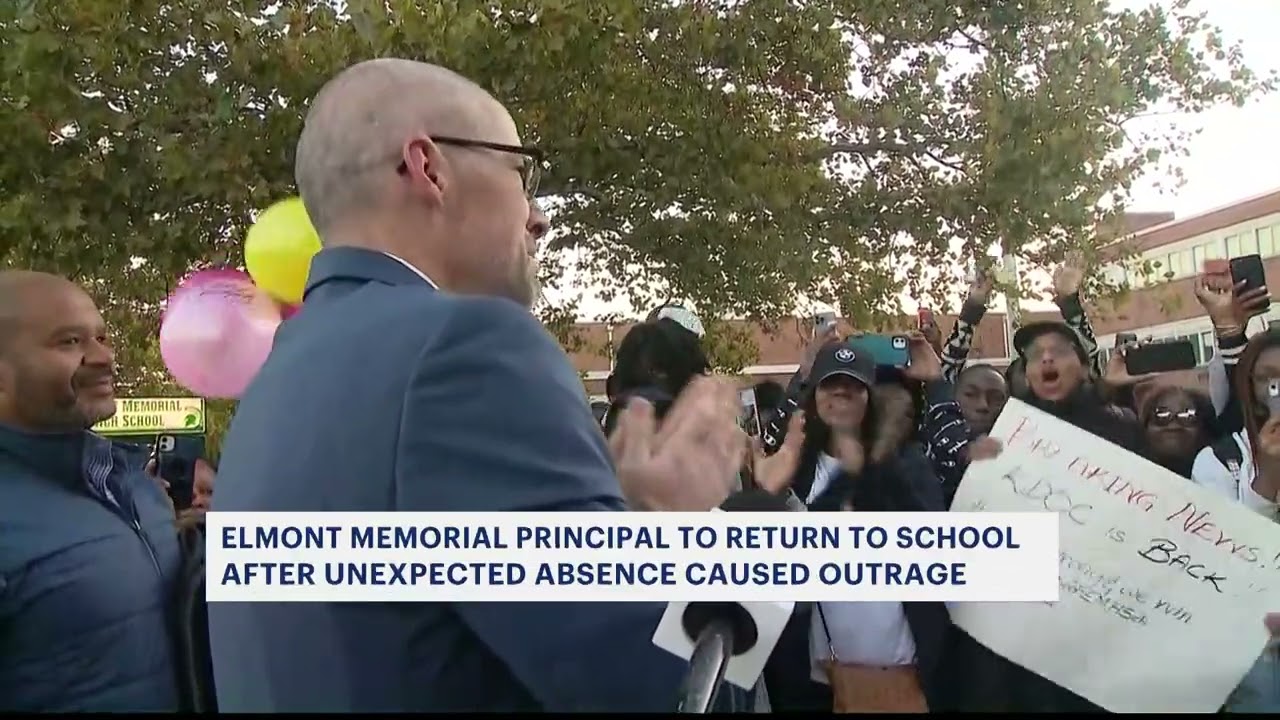 Beloved Elmont Memorial H.S. principal returns to school following mysterious leave