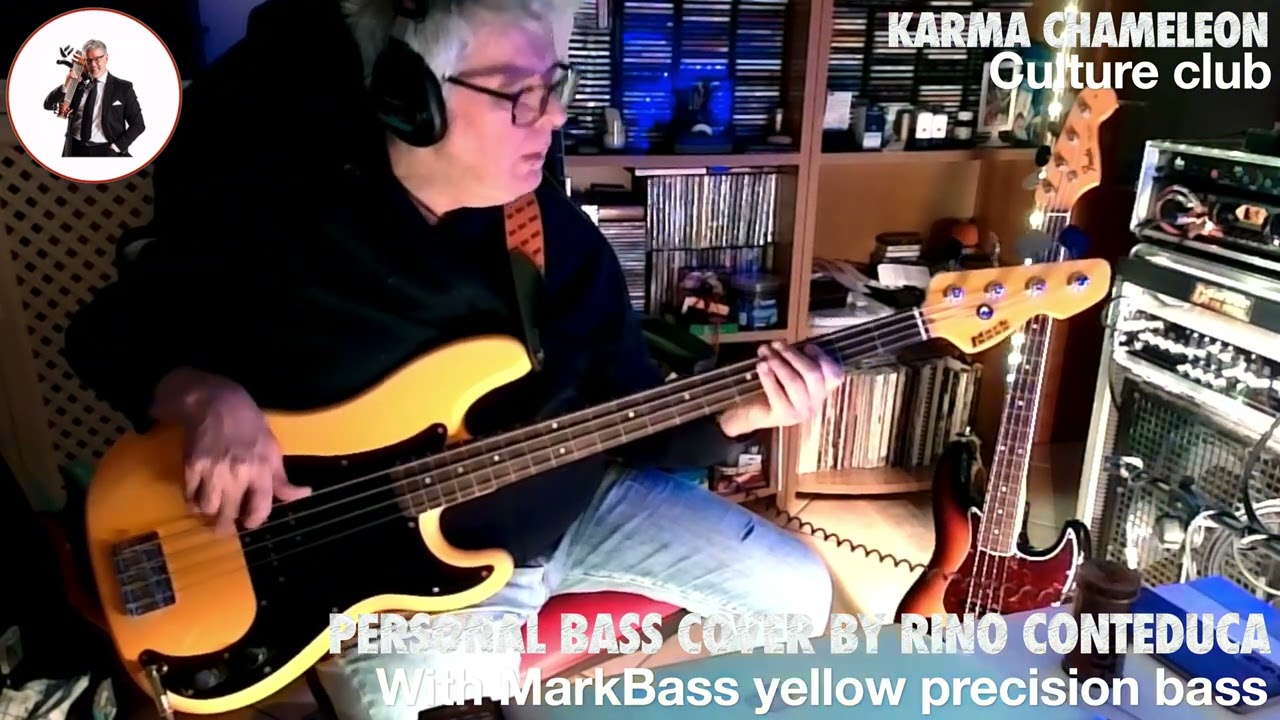 Culture Club - Karma Chameleon (personal Bass Cover) with MarkBass yellow precision bass