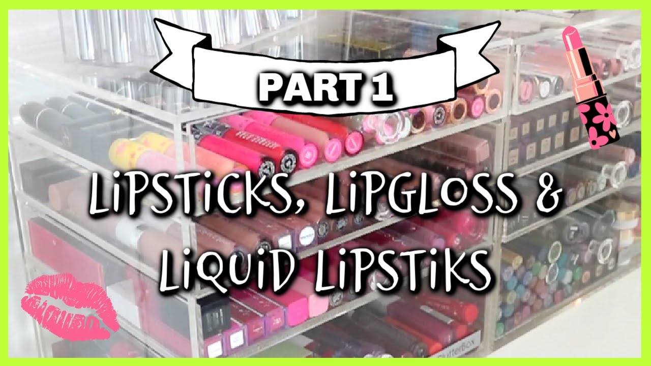 HUGE MAKEUP DECLUTTER PART 1! LIPSTICKS! | MAKEMEUPMISSA