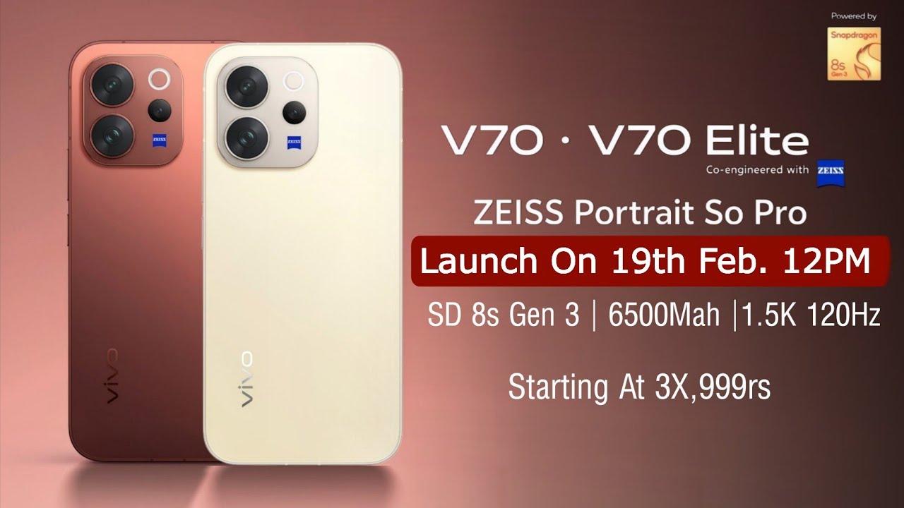 Дата выхода и цены серии Vivo V70 в Индии объявлены | Полные технические характеристики Vivo V70 ...