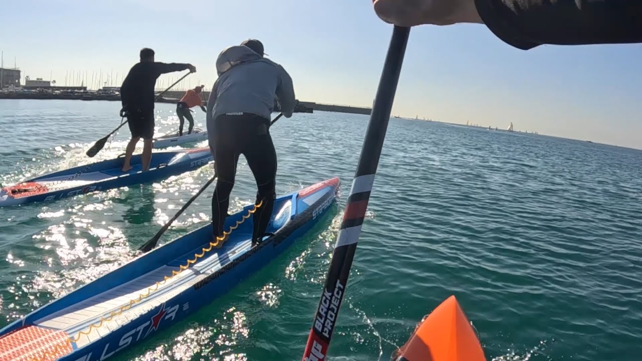 SUP 海で陽気に追いかけっこ(6分後半/kmペース) 風向きも気温も気にしない！快晴！EVERREADY