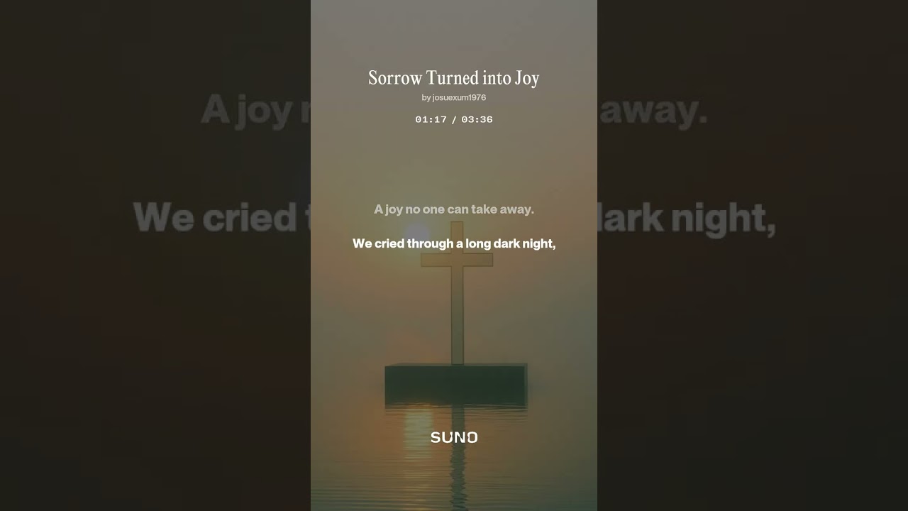 Sorrow turned into Joy.