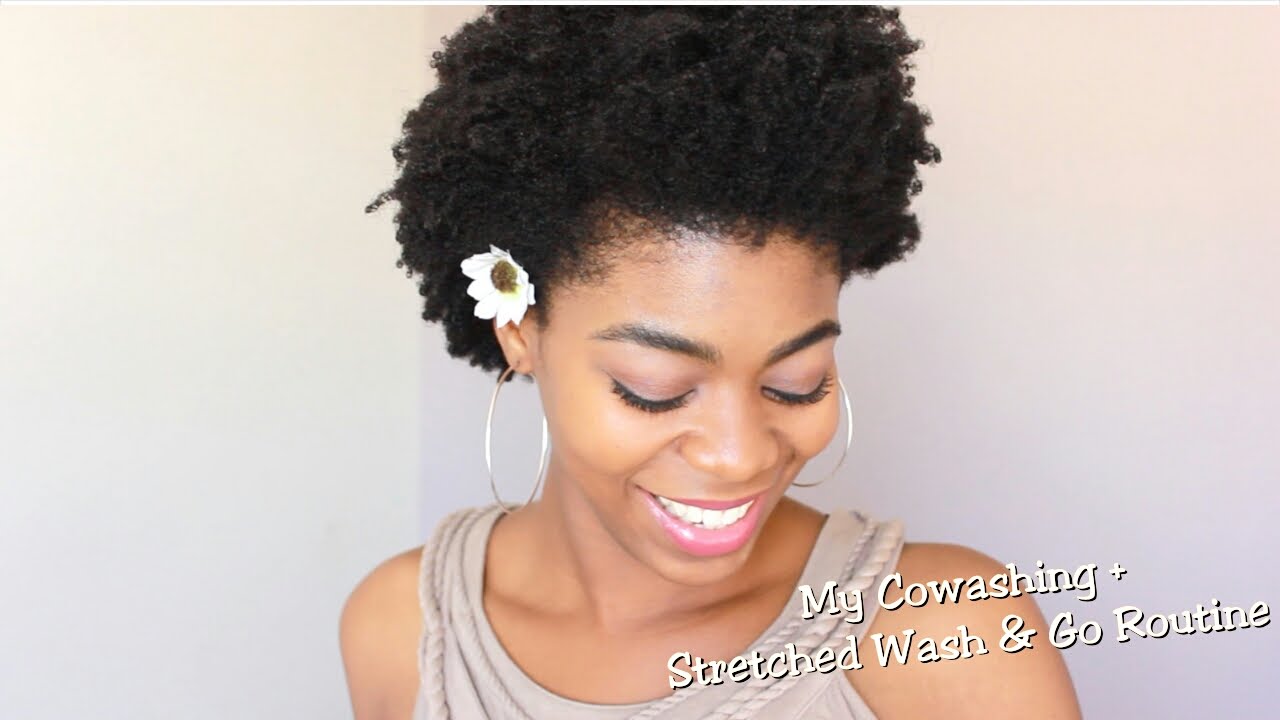 My Cowashing + Stretched Wash & Go Routine (ft. Shea Moisture) - 4C Natural Hair - (Requested)