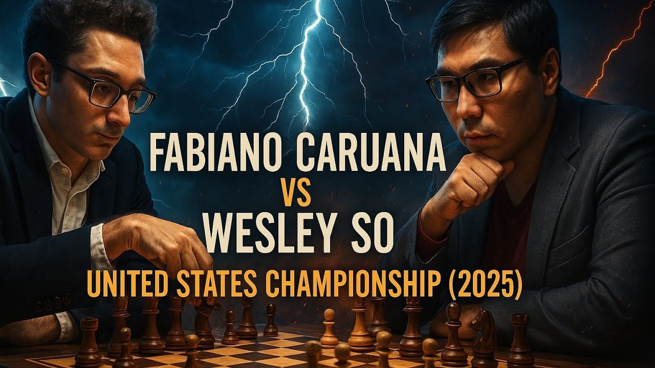 Fabiano Caruana vs Wesley So | Intense Battle at U.S.Championship 2025 | English Opening Masterclass