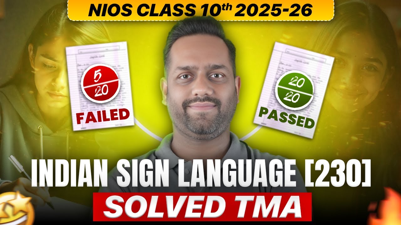 NIOS Class 10 Indian Sign Language 230 TMA Solved Jan 2026 | NIOS ISL Solved TMA