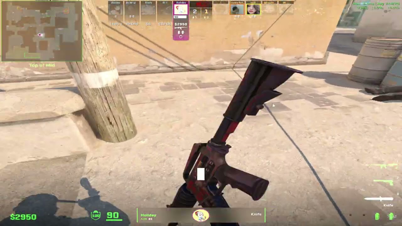 CS2 Dust 2 Comp - trying out a new crosshair