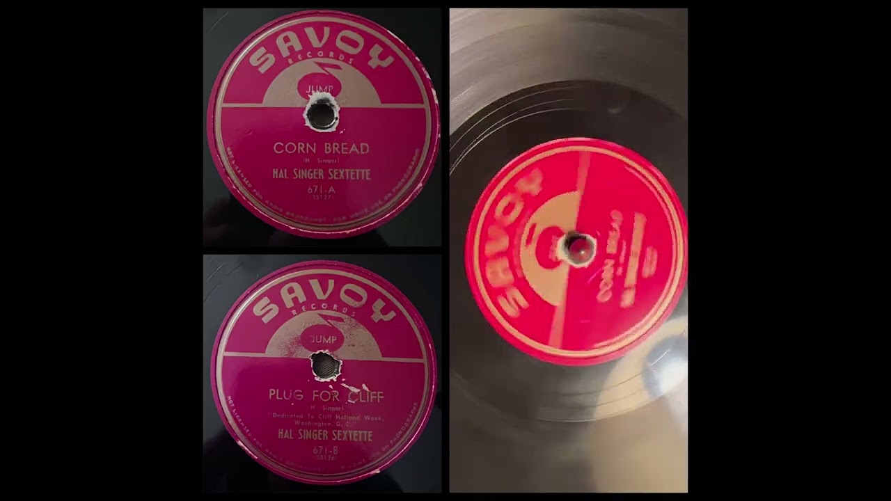 HAL SINGER SEXTETTE: Corn Bread (Savoy Records 671, 10” 78RPM, 1948)