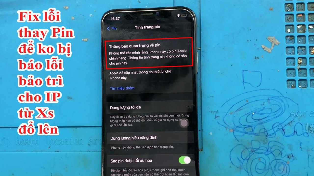 Cách thay Pin iphone để không bị báo báo trì | IPhone fix non-Genuine battery Warning