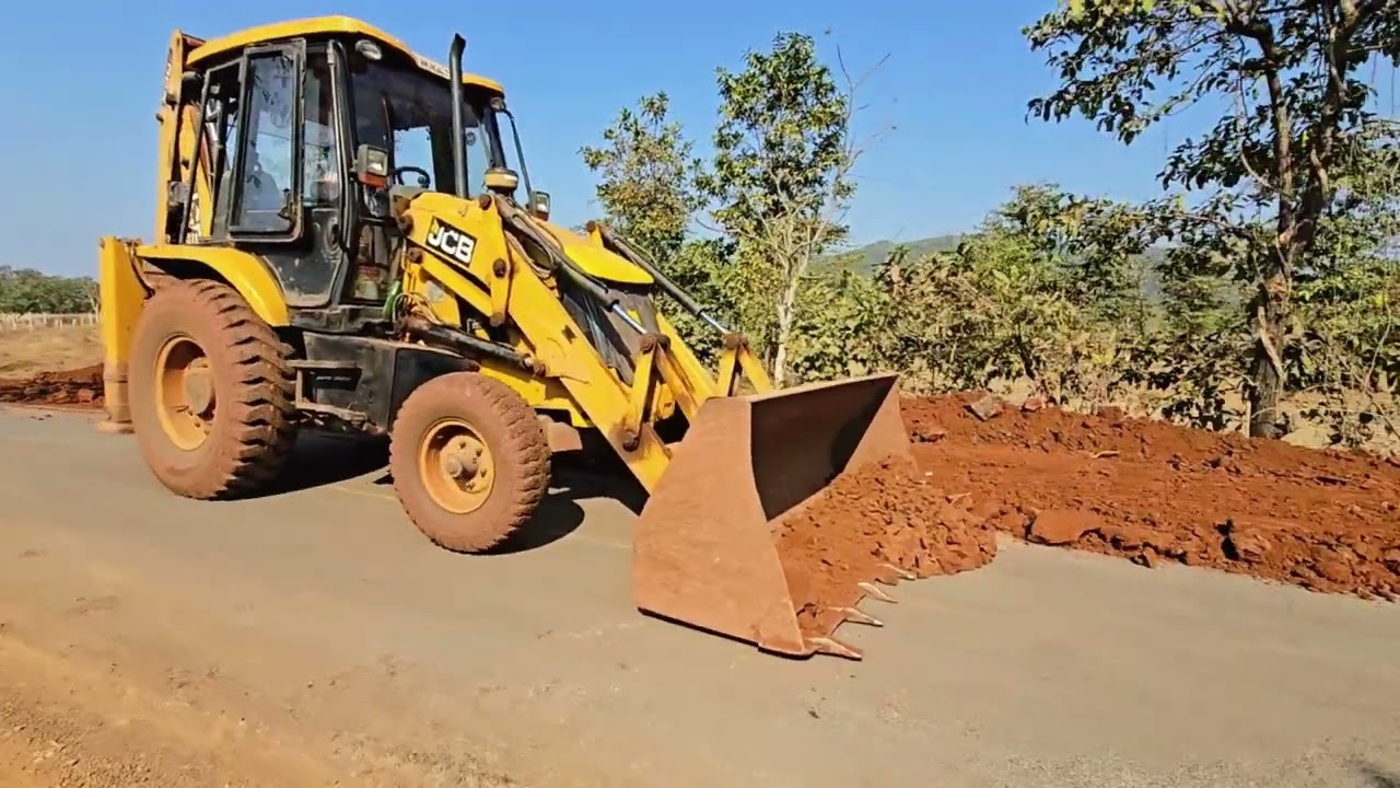 JCB Loader Road Construction Work | Powerful Heavy Machine in Action#jcb 