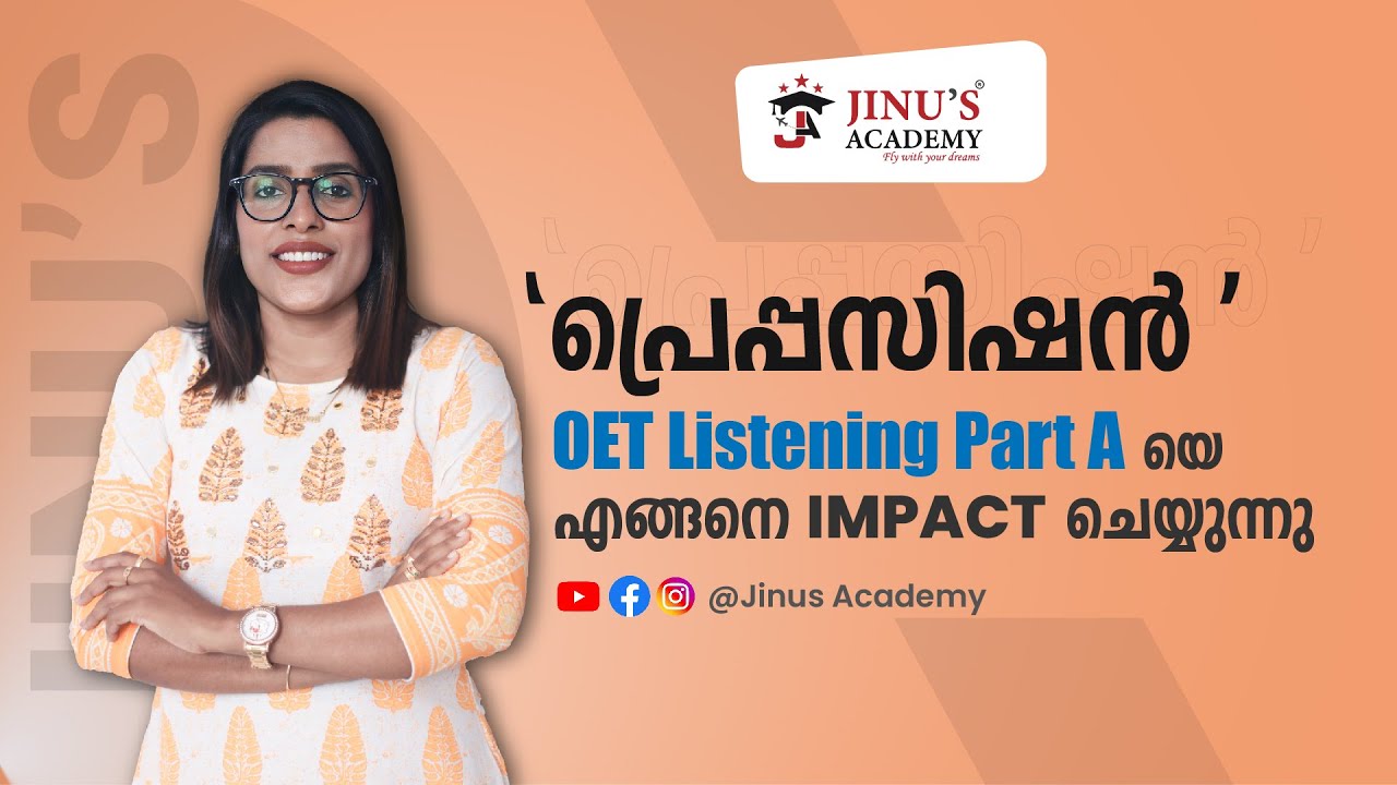 Preposition OET Listening Part A | Jinus Academy