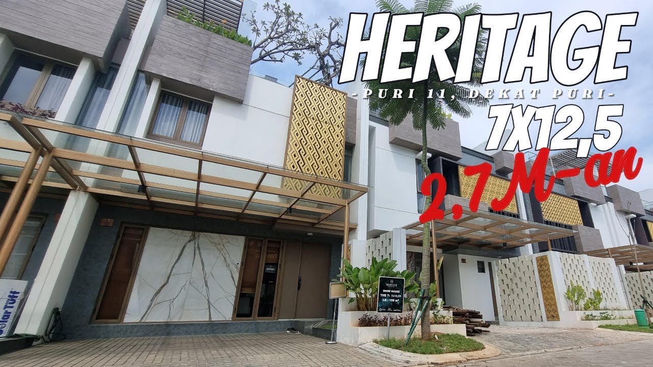 Heritage Puri 11 7x12,5 3Lantai dekat Baratnya Jakarta dan Puri