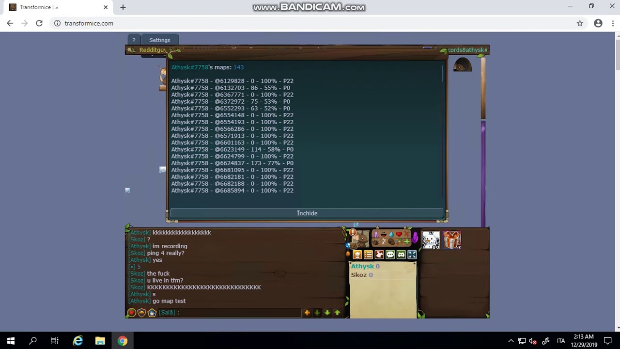 Transformice - Athysk top 1 ping ?