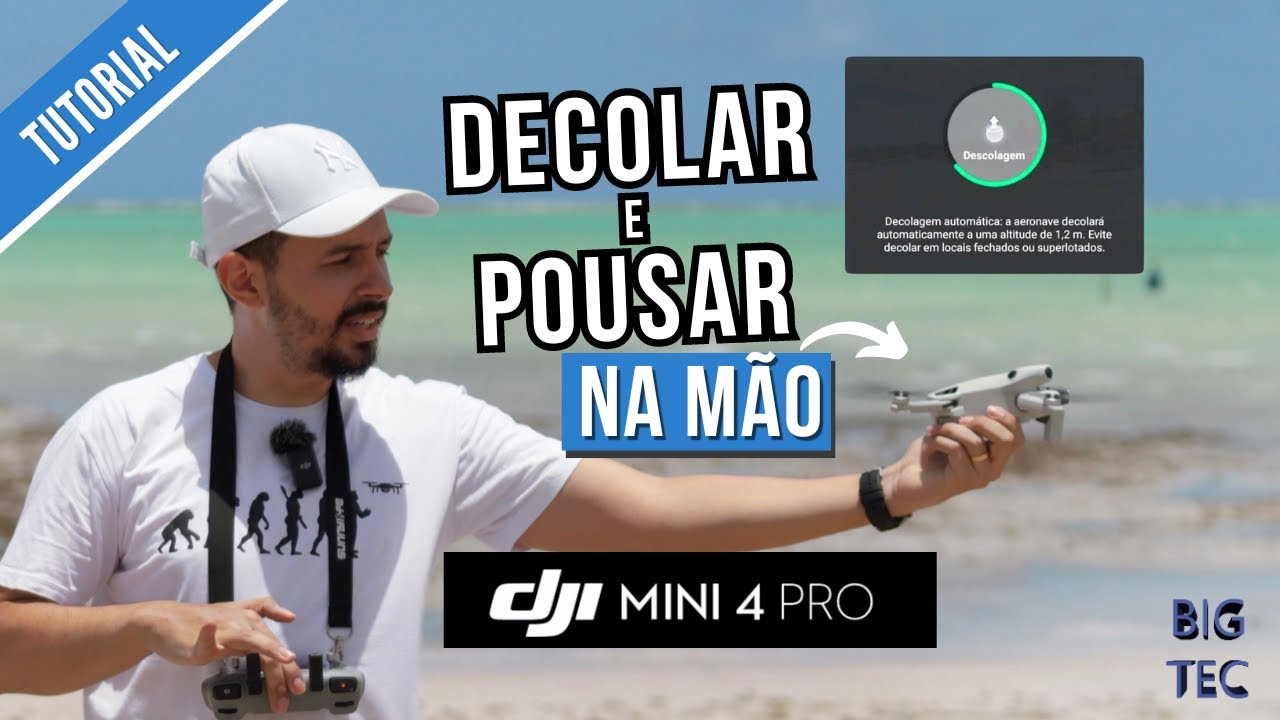 Como Decolar e Pousar na Mão - Mini 4 Pro - 3 Maneiras