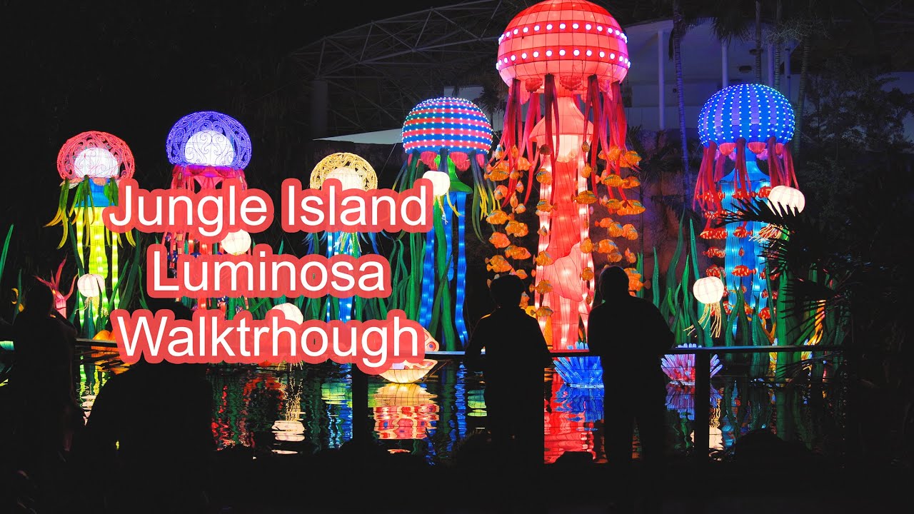Jungle Island Luminosa Light Show 15 Min Full Length Walkthrough 4K HD