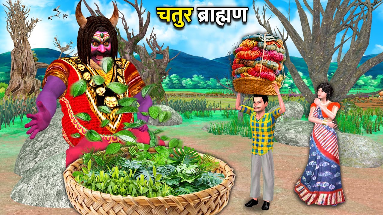 चतुर ब्राह्मण | pandit And The Leaf Eating Demon Moral Comedy Hindi Kahaniya