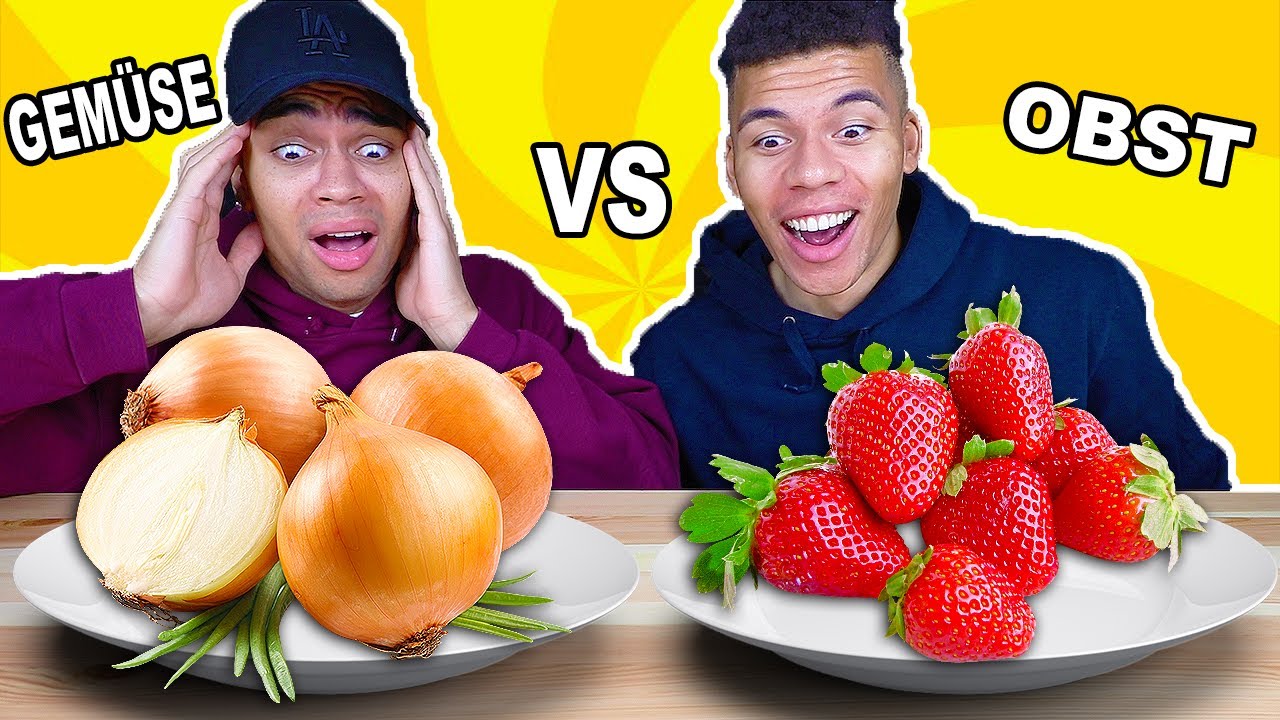 GEMÜSE VS OBST CHALLENGE !!! | Kelvin und Marvin