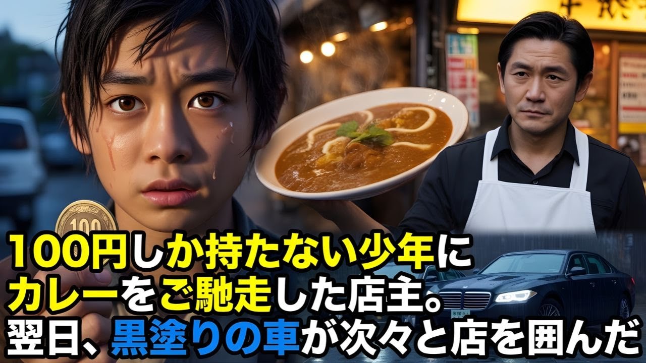 100円しか持たない少年にカレーをご馳走した店主。翌日、黒塗りの車が次々と店を囲んだ