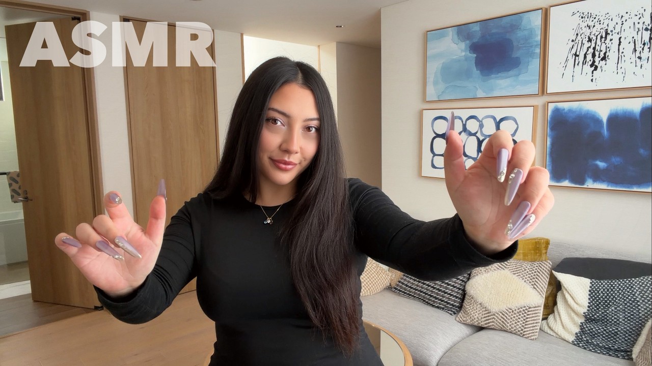 ASMR tapping around my Niseko AirBnB 🤍 | Whispered intro