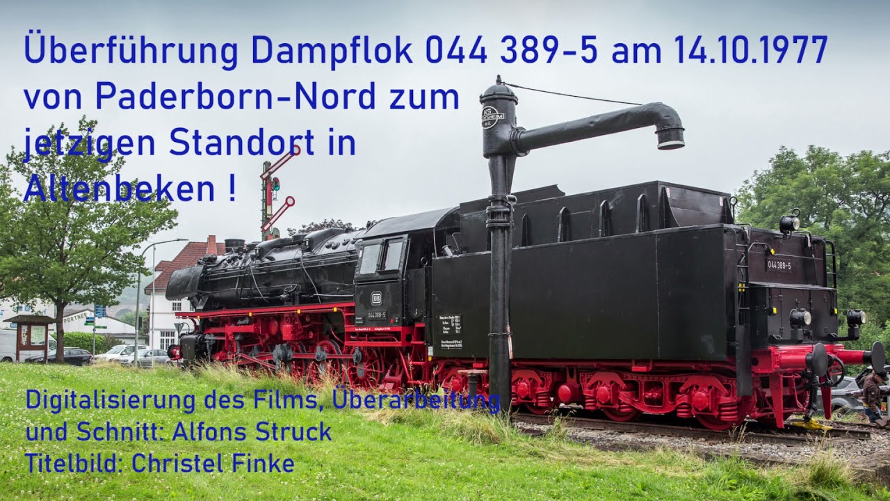 Überführung Lok 044 389 5 von Paderborn Nord nach Altenbeken 1977