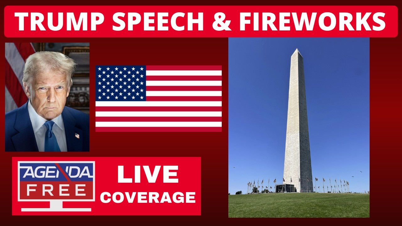 Trump Speech & Fireworks for America&rsquo;s 250th Birthday - LIVE Breaking News July 4th Coverage